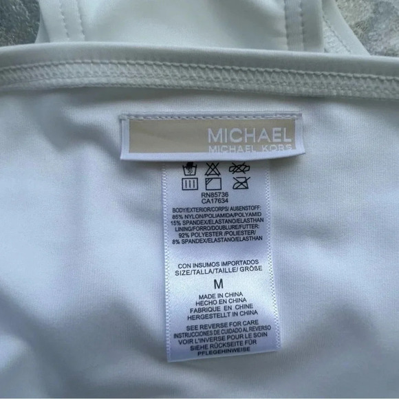 NEW! MICHAEL Michael Kors Women's Baby Doll Tankini Top & Bottom Solid Size: M - Picture 9 of 13